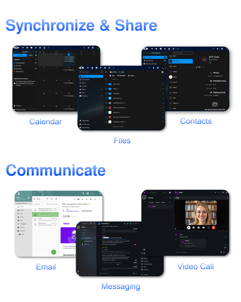 Synchronize, share, communicate